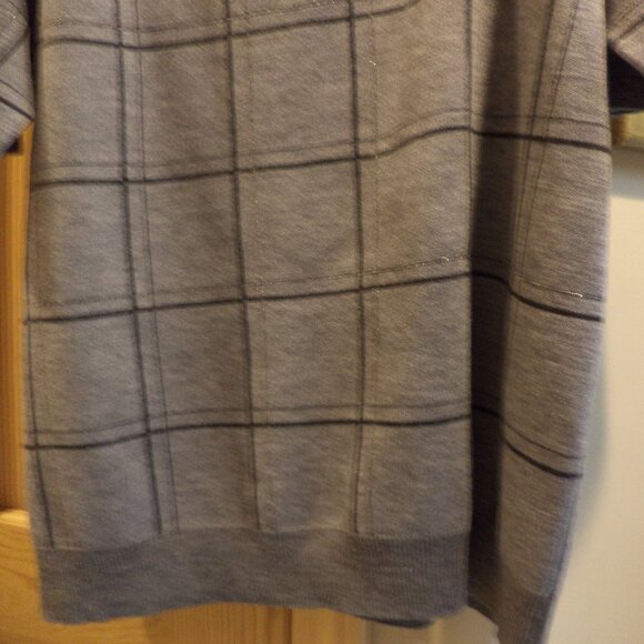 LAFAYETTE 148 New York Sweater Grey Black Window Pane-Short Sleeve-M/L - NEW $59 - Picture 12 of 12